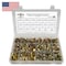 Boltsandnuts.Com Inch Grade 8 Hex Cap Screws, Nuts, Flat & Lock Washers Zinc Yellow USA Made Hardware - 380 PCS Assortment Kit #480 - alternate 1